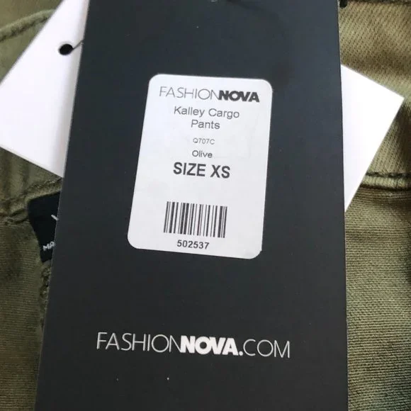 Fashion Nova Olive Green Cargo Ankle Pants - Picture 10 of 14